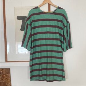 Ace & Jig Green and Brown Striped Dress